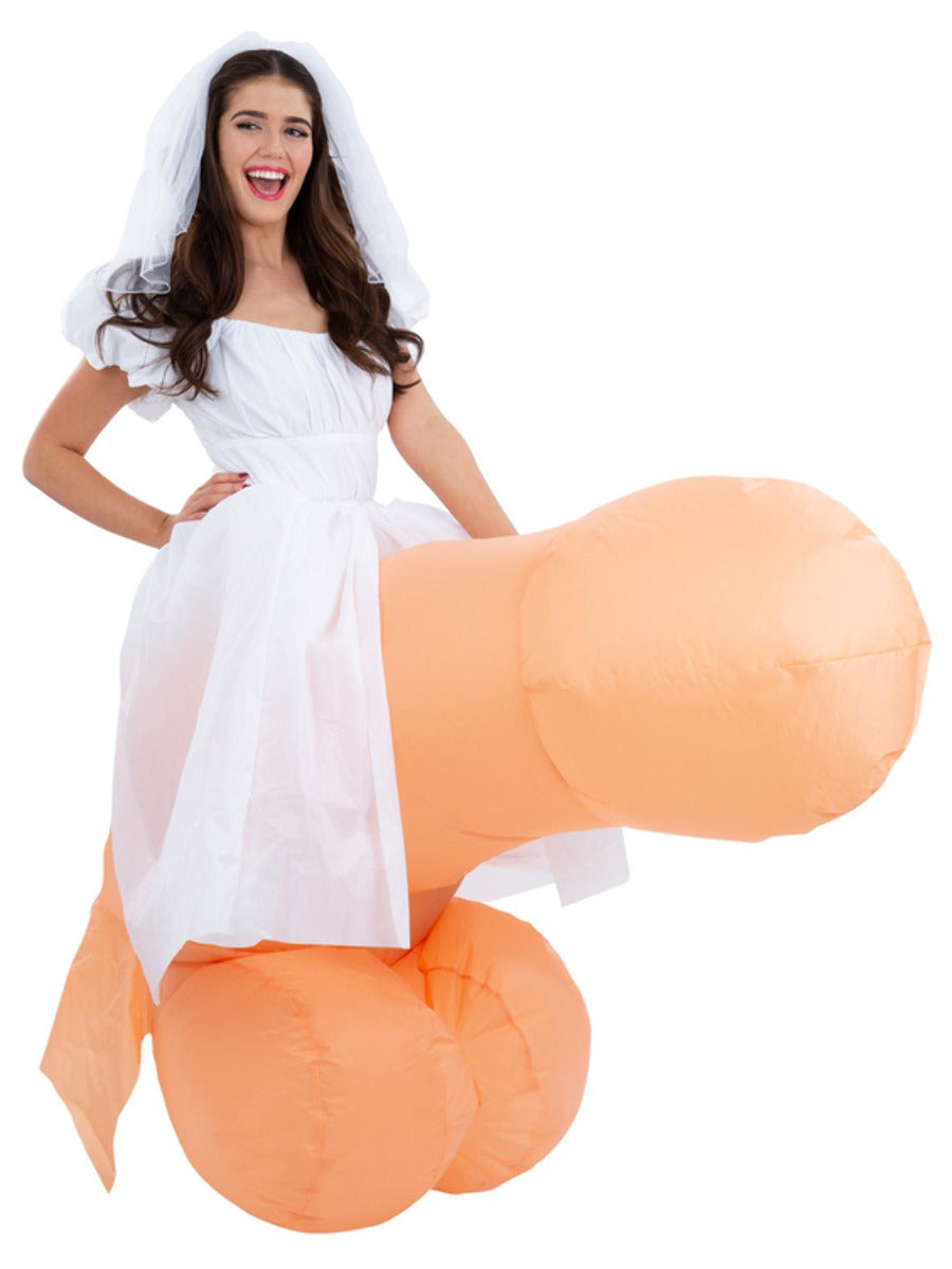 Bride On Inflatable Penis Costume - 1