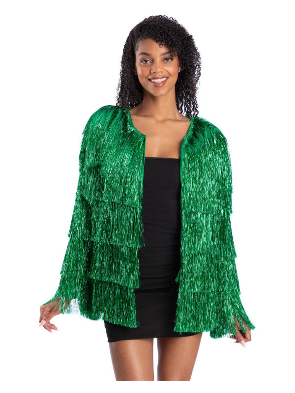 Fever Tinsel Festival Jacket, Green - 2