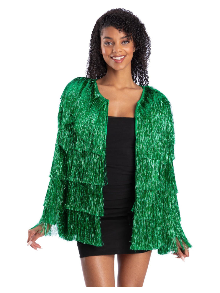 Fever Tinsel Festival Jacket, Green - 1