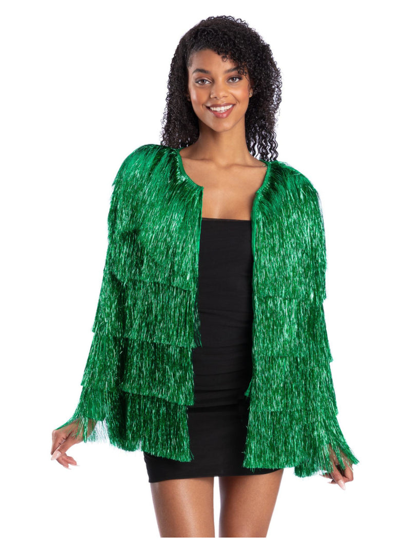 Fever Tinsel Festival Jacket, Green - 1
