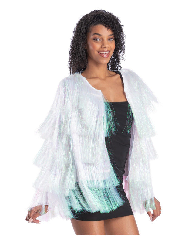 Fever Tinsel Festival Jacket, Iridescent White - 2
