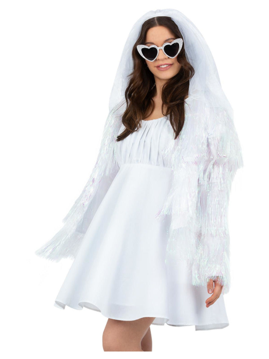 Fever Tinsel Festival Jacket, Iridescent White - 3