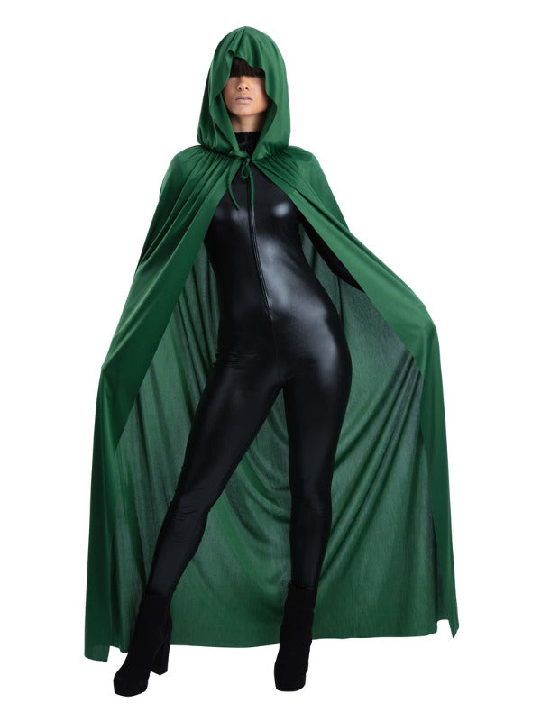 Unisex Green Hooded Cape - 2