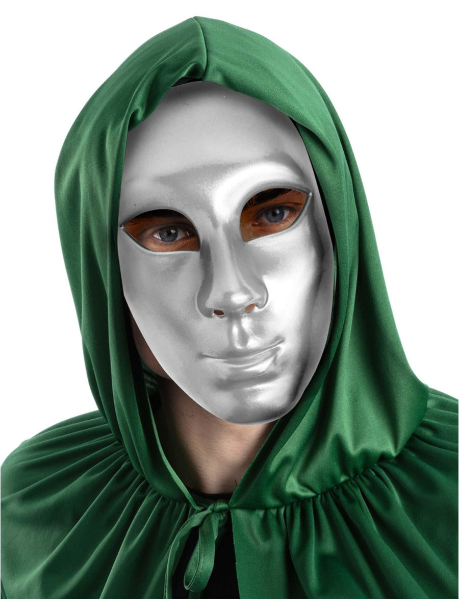 Silver Robot/Mime Masquerade Mask - 1