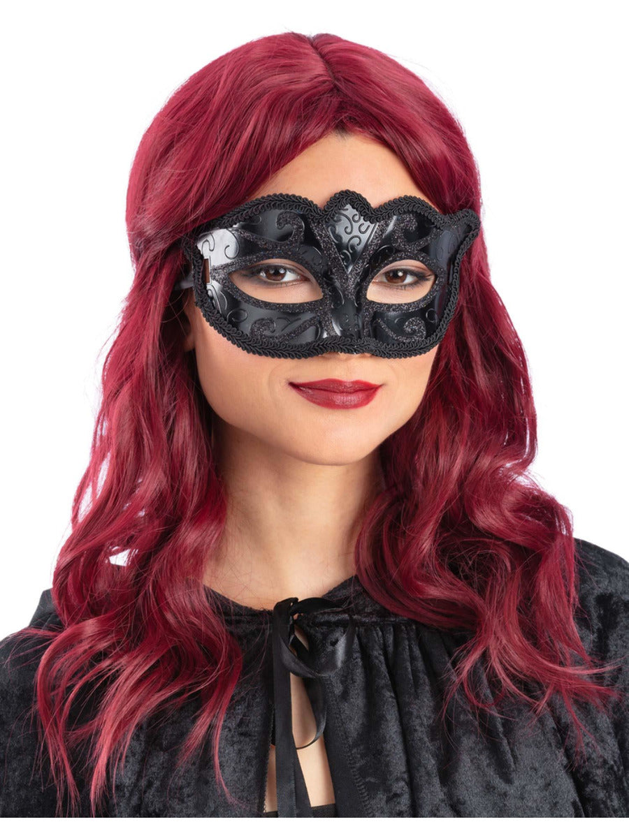 Black Venetian Masquerade Eyemask - 1