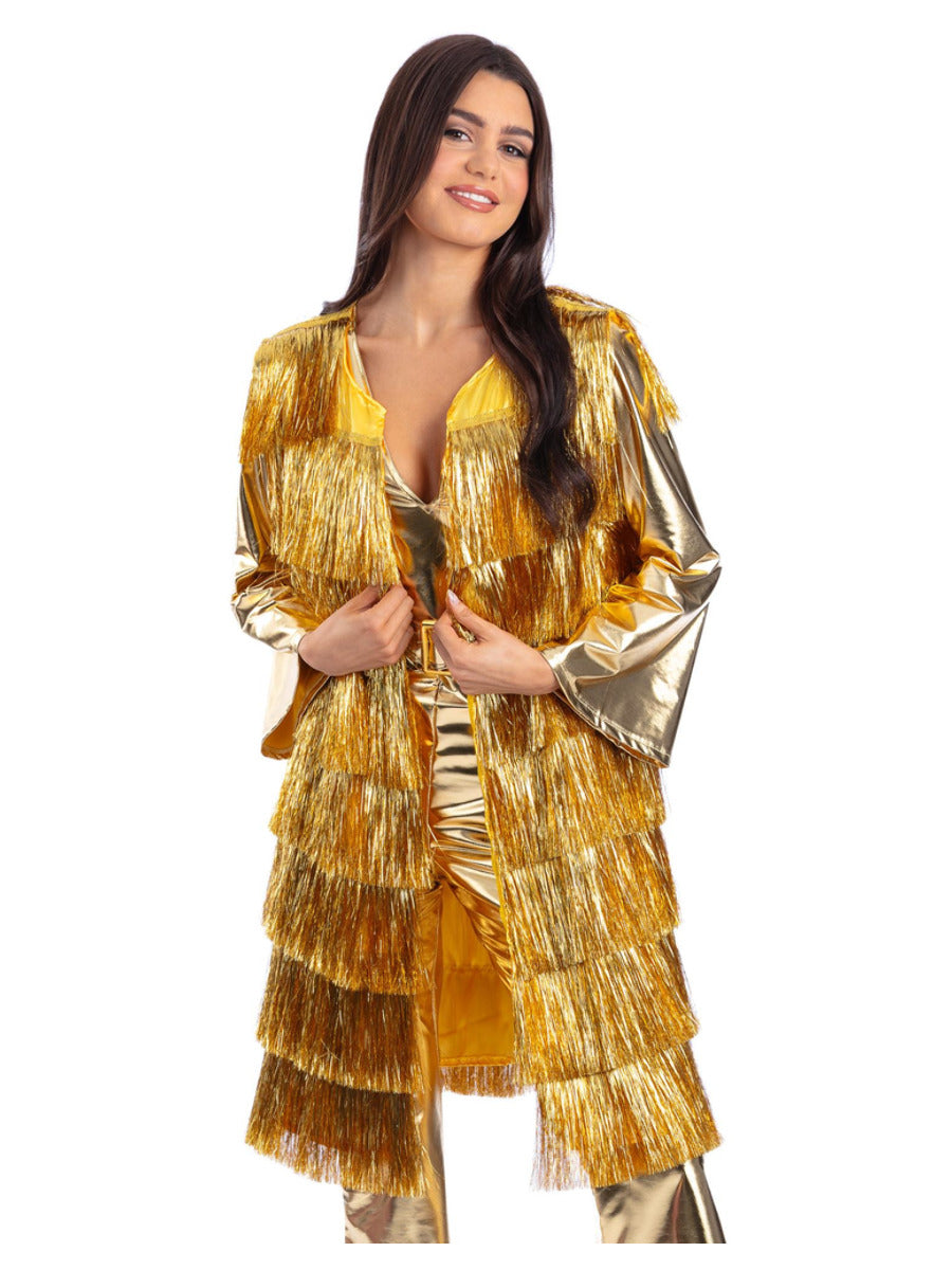 Fever Tinsel Festival Waistcoat, Gold - 3