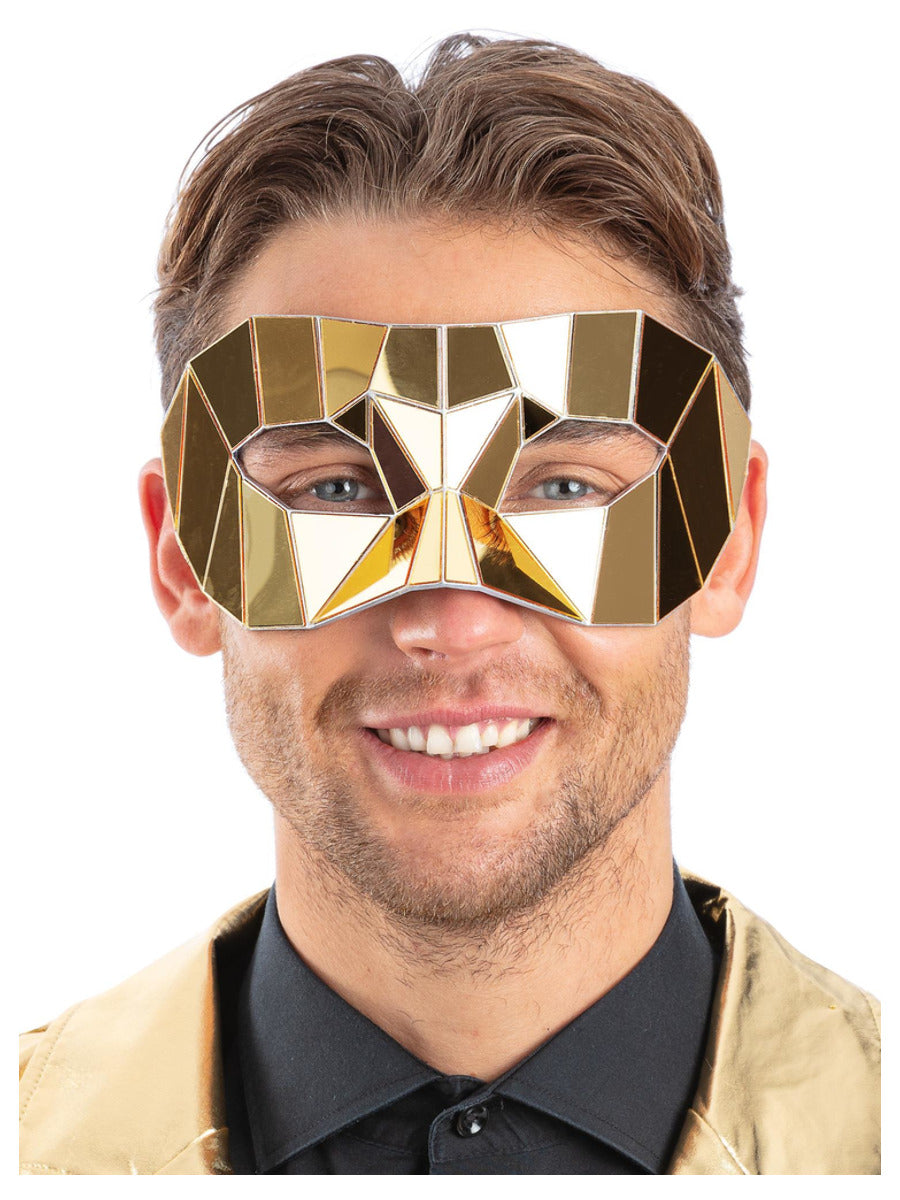 Gold Mirrored Masquerade Eyemask - 1