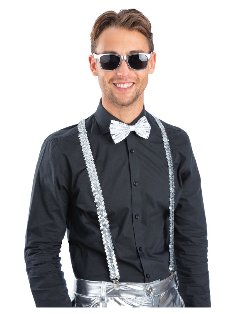 Metallic Silver Sequin Party Set - 1