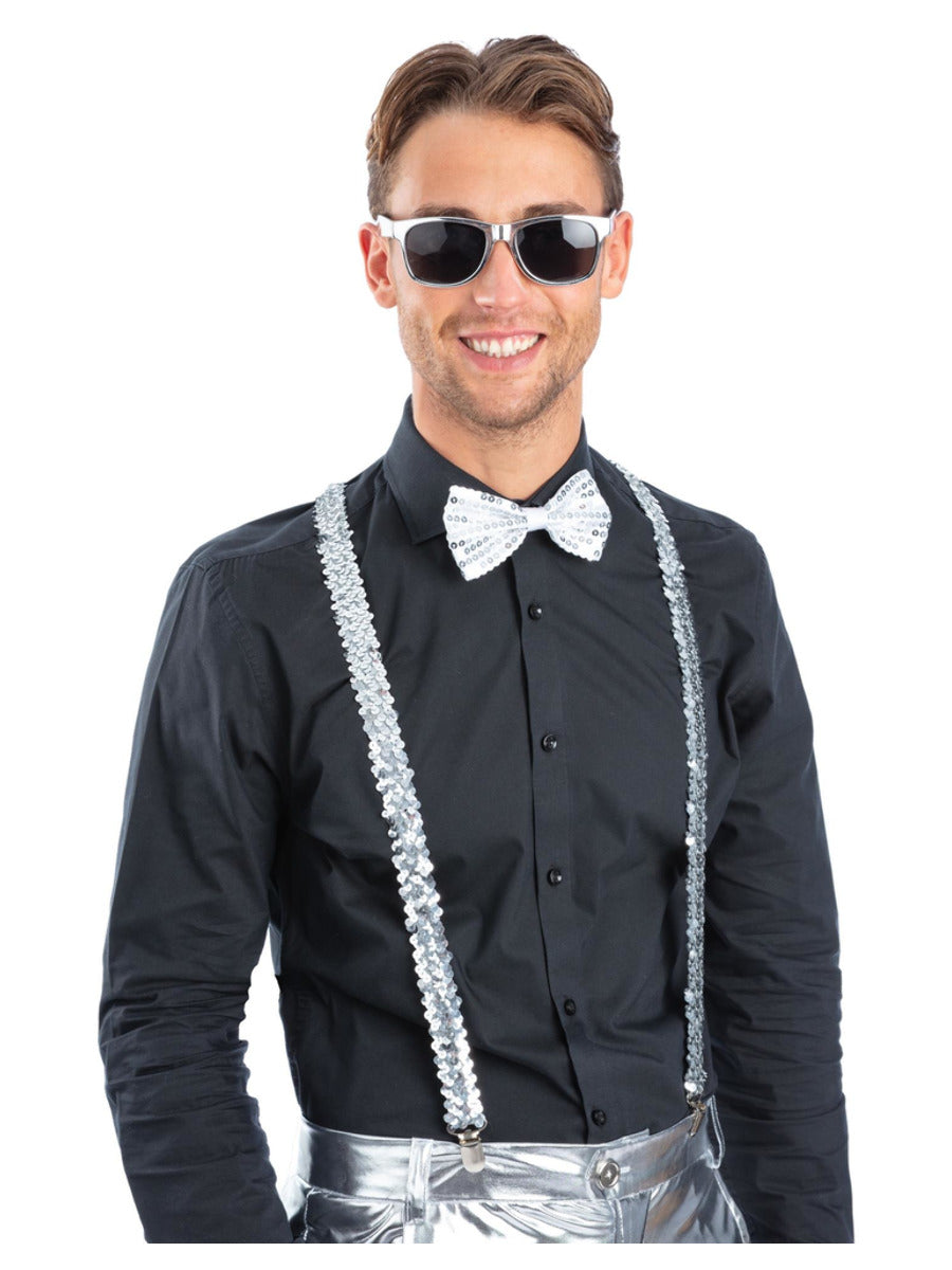 Metallic Silver Sequin Party Set - 1