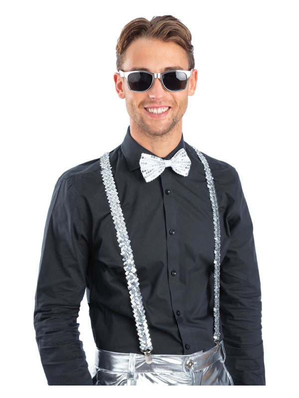 Metallic Silver Sequin Party Set - 2
