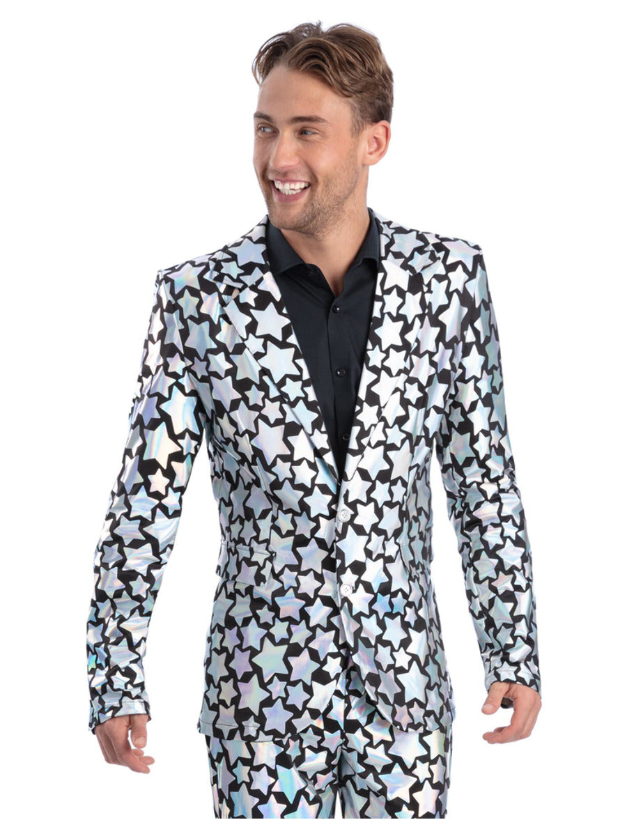 Star Gazer Jacket, Holographic Iridescent  - 1