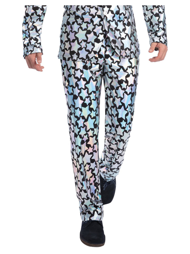 Star Gazer Trousers, Holographic Iridescent  - 1
