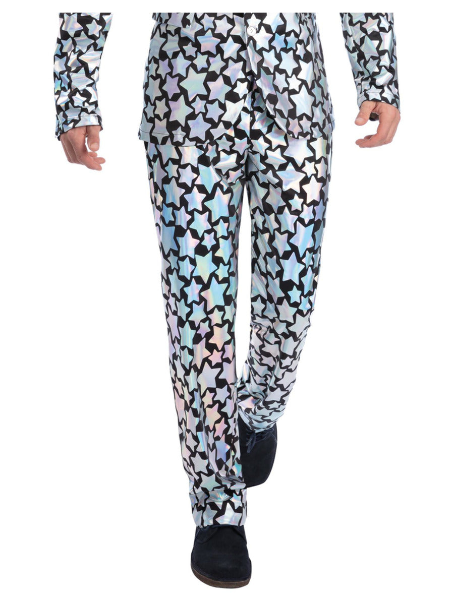 Star Gazer Trousers, Holographic Iridescent  - 1