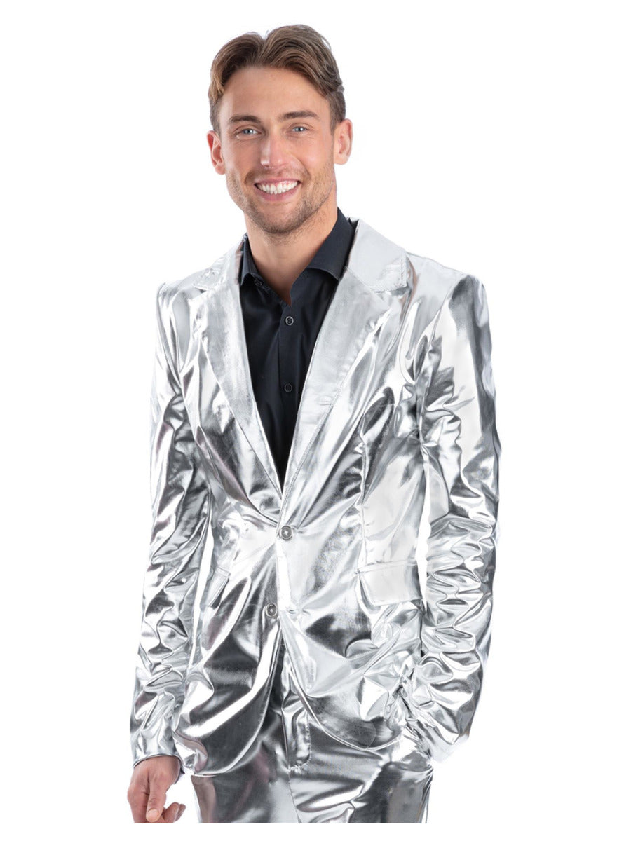 Sterling Silver Jacket, Metallic Silver - 1
