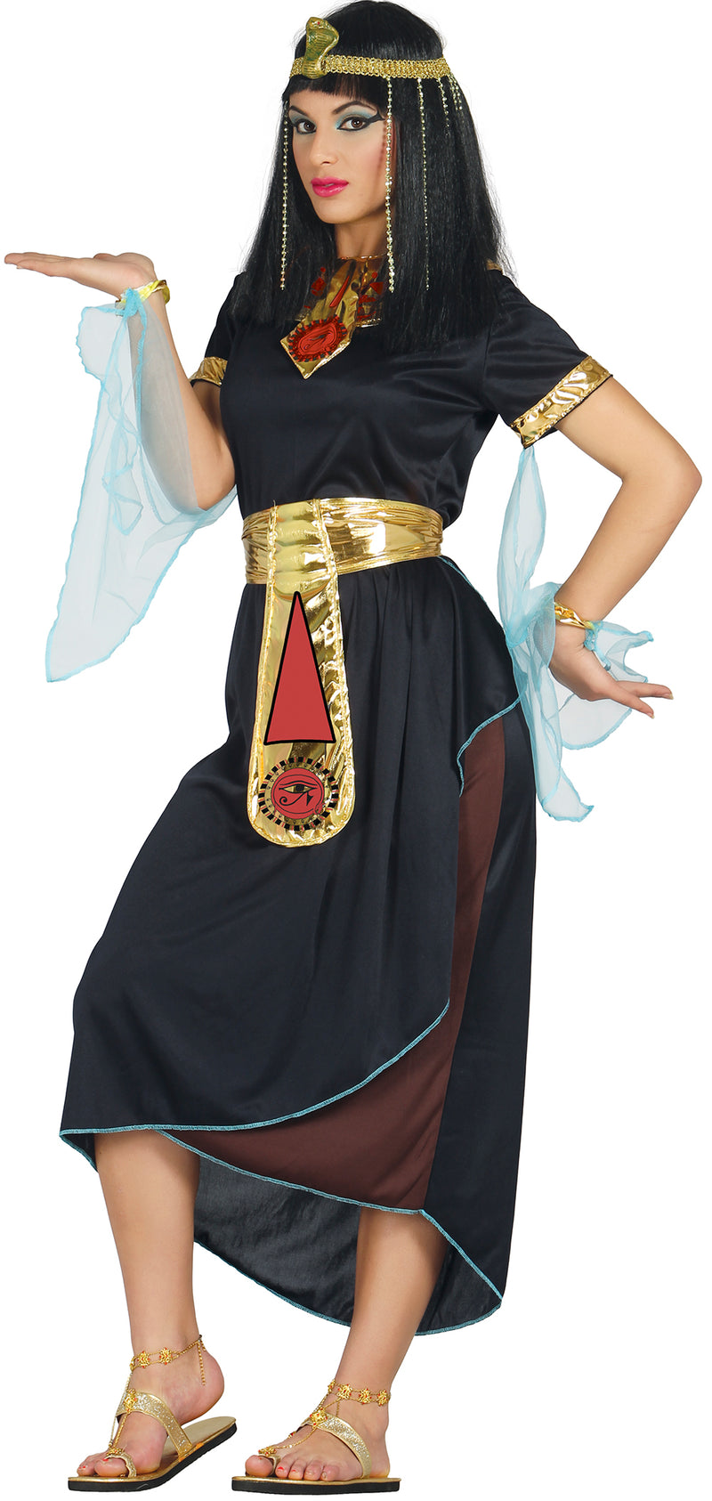 ADULT BLACK NEFERTITI, SIZE XL 44-46