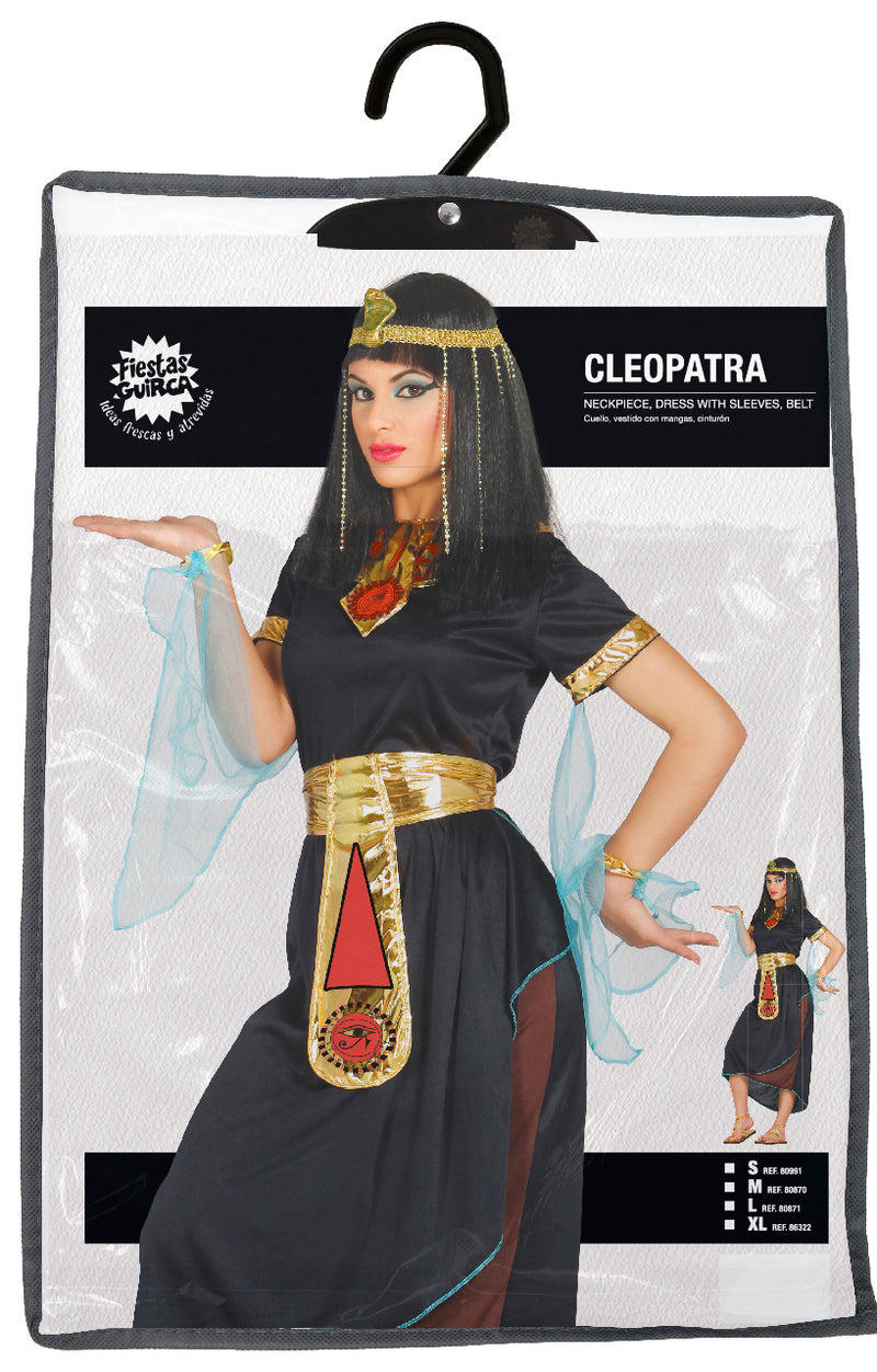 ADULT BLACK NEFERTITI, SIZE XL 44-46