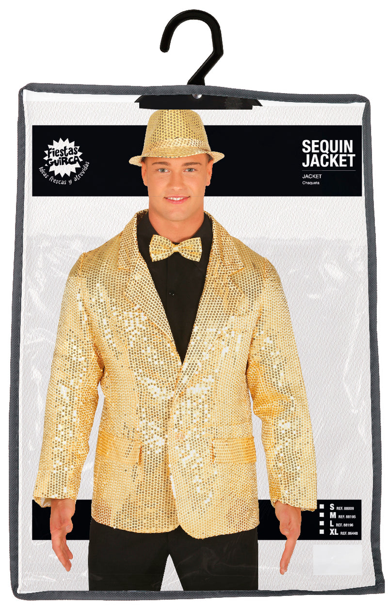 ADULT GOLDEN SEQUINED JACKET XL 54-56