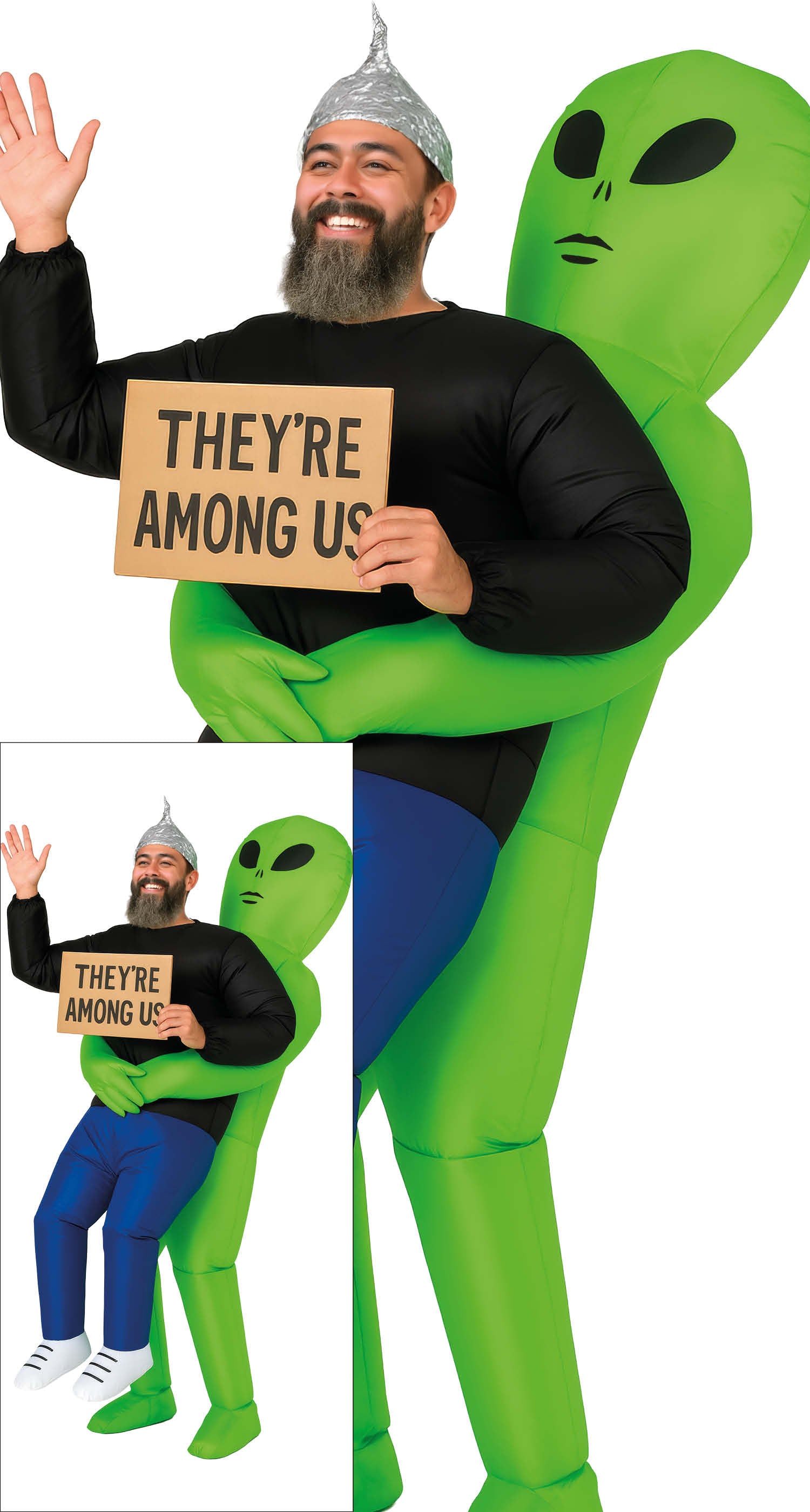 CARRYING ALIEN, INFLATABLE, ADULT, SIZE 52-54