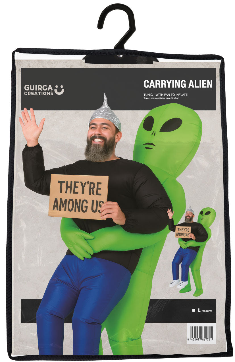 CARRYING ALIEN, INFLATABLE, ADULT, SIZE 52-54