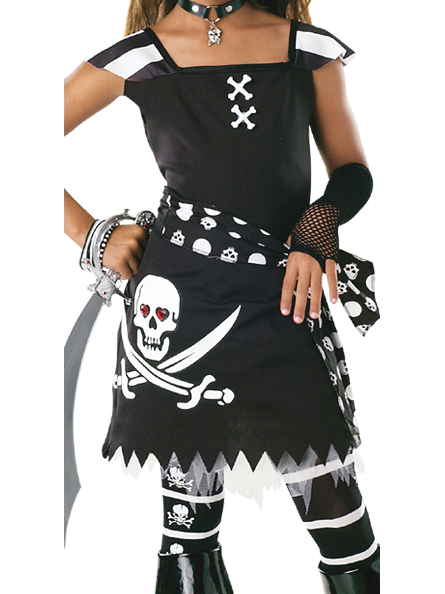 Scaret Girls Pirate Costume - Childrens