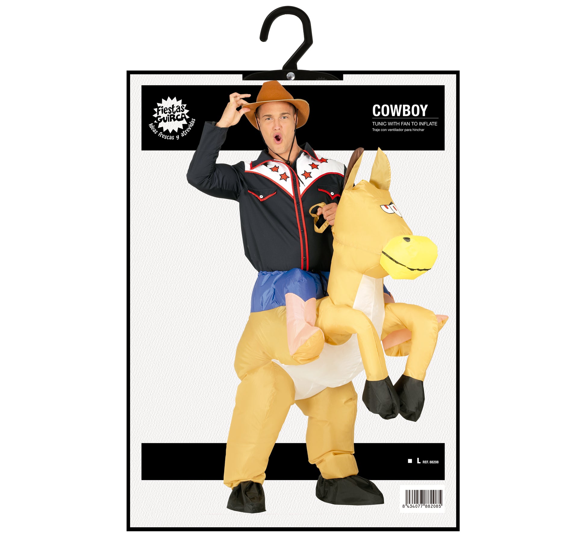 ADULT INFLATABLE COWBOY SIZE L 52-54