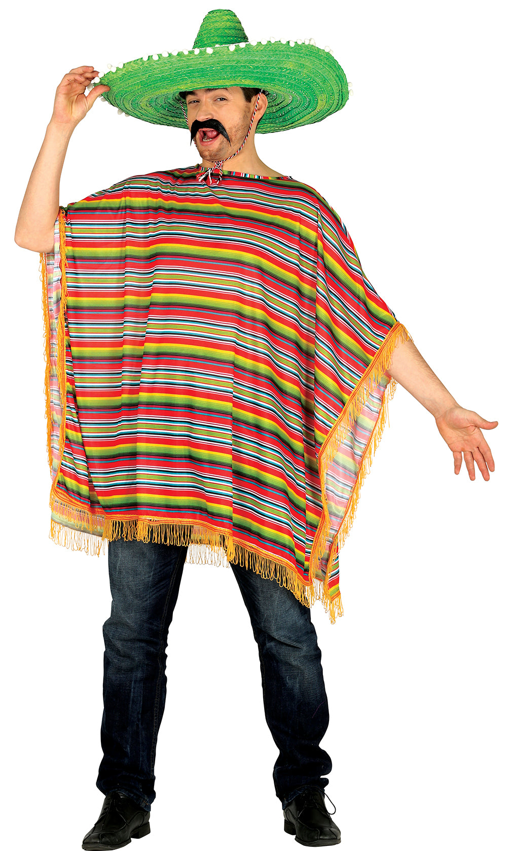 ADULT MEXICAN PONCHO SIZE L 52-54