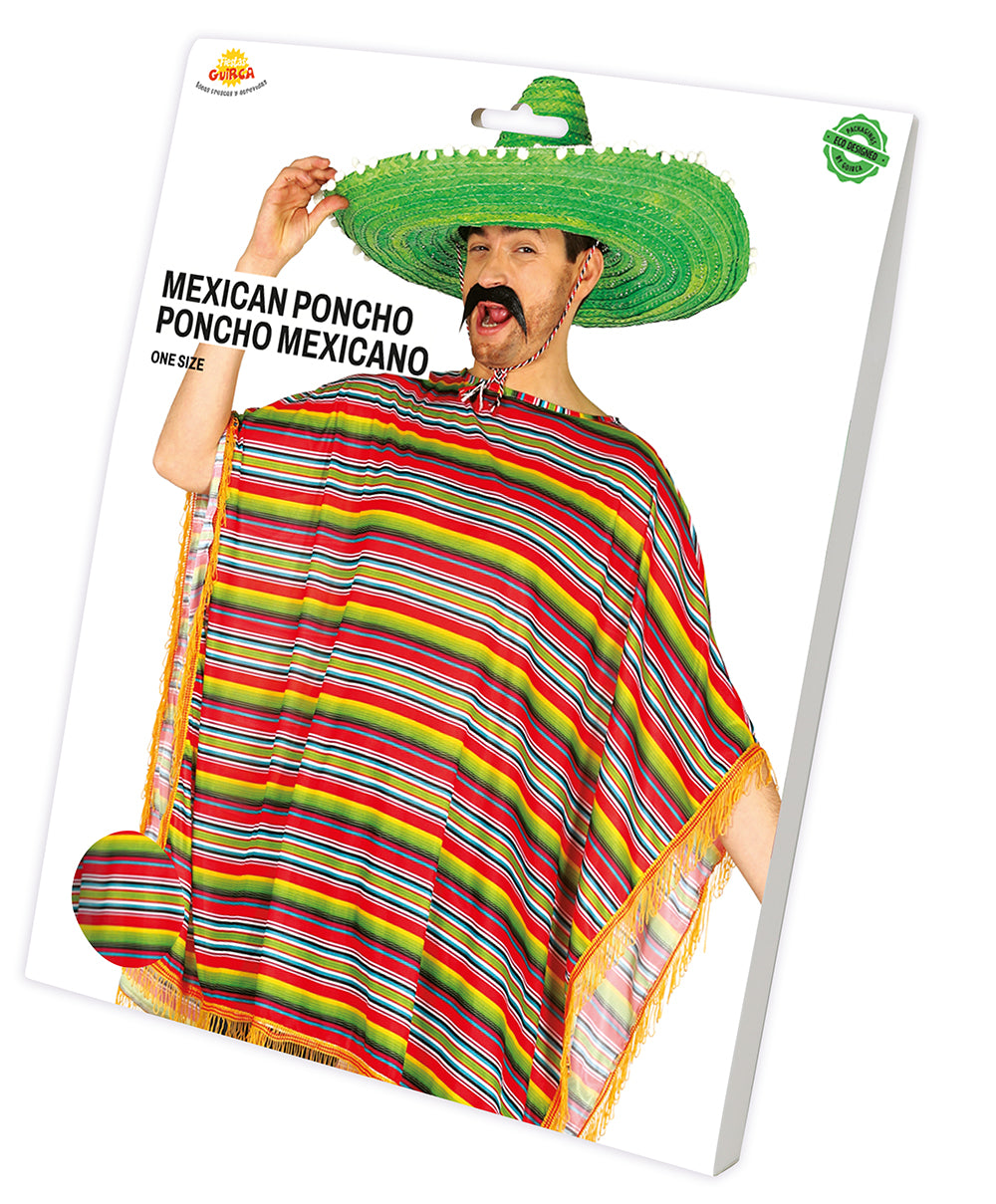 ADULT MEXICAN PONCHO SIZE L 52-54