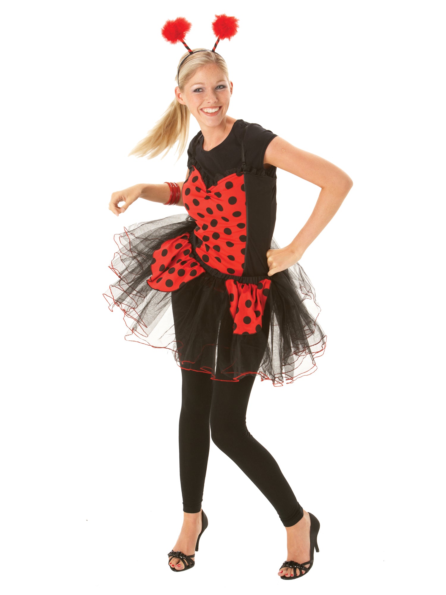 RED LADYBIRD TUTU W/PEPLU