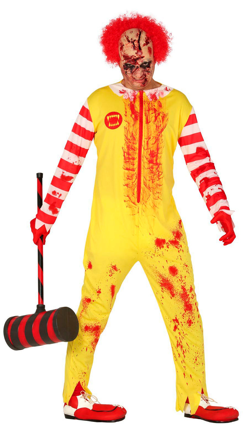 ADULT ZOMBIE BURGER CLOWN SIZE 52-54