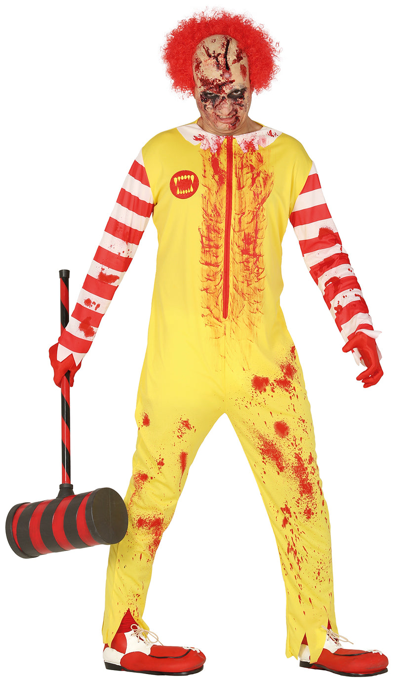 ADULT ZOMBIE BURGER CLOWN SIZE 52-54