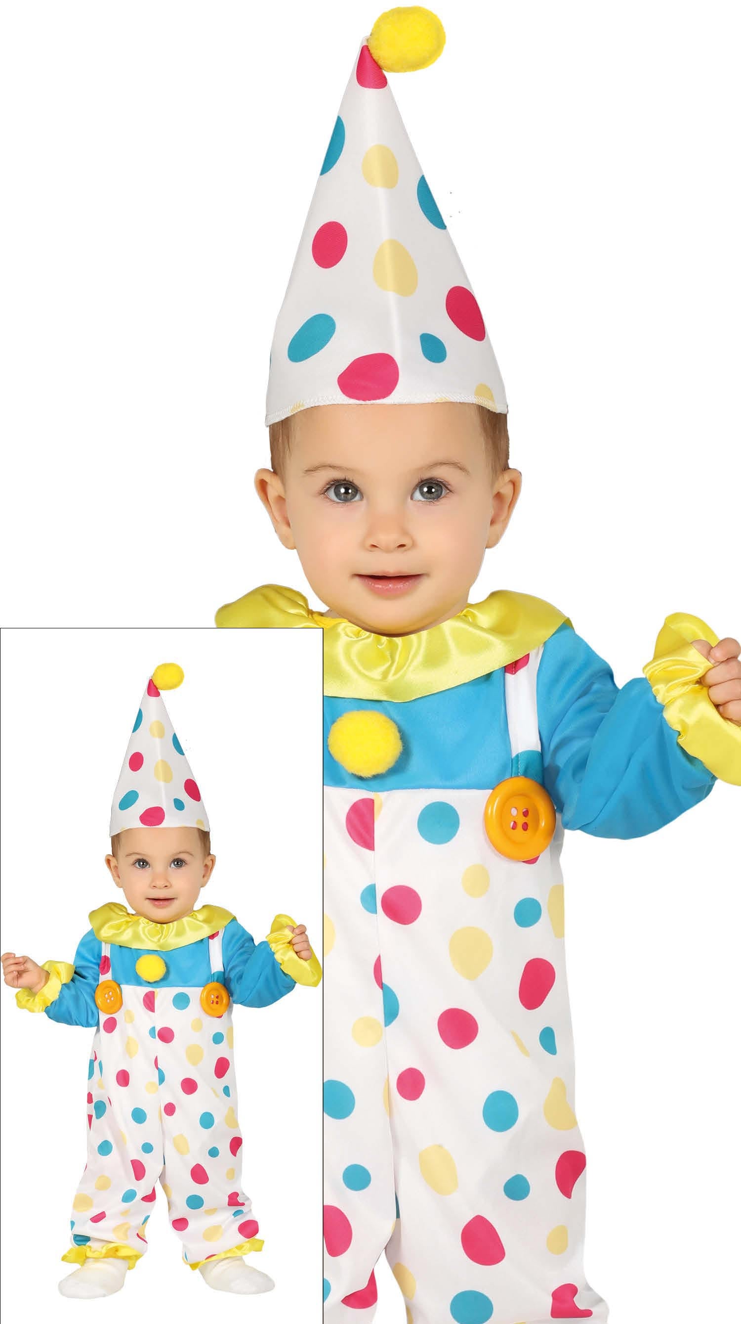 CLOWN WITH MOLES, BABY, 12 – 18 MONTHS
