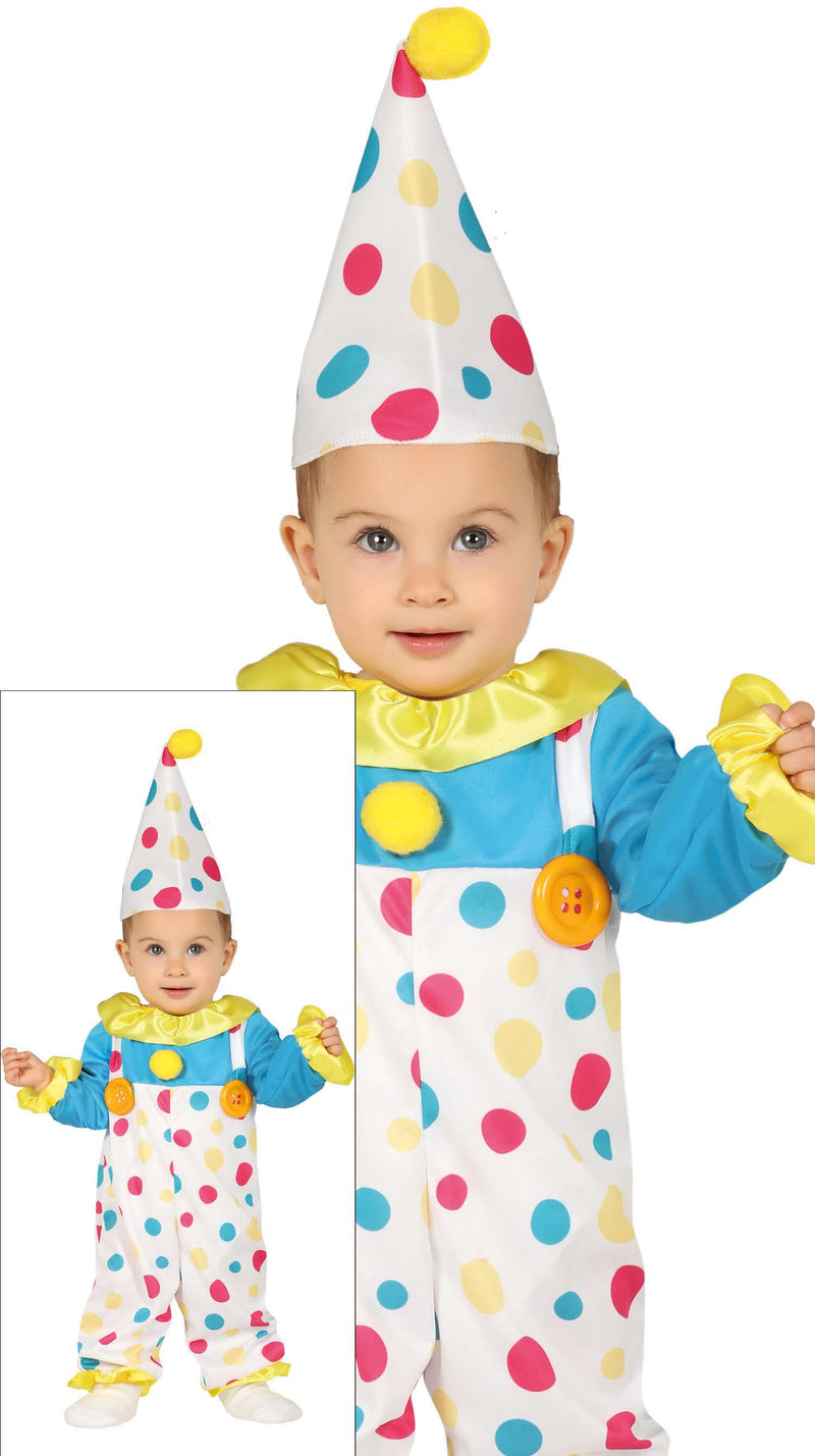 CLOWN WITH SPOTSS BABY SIZE 18-24 MONTHS