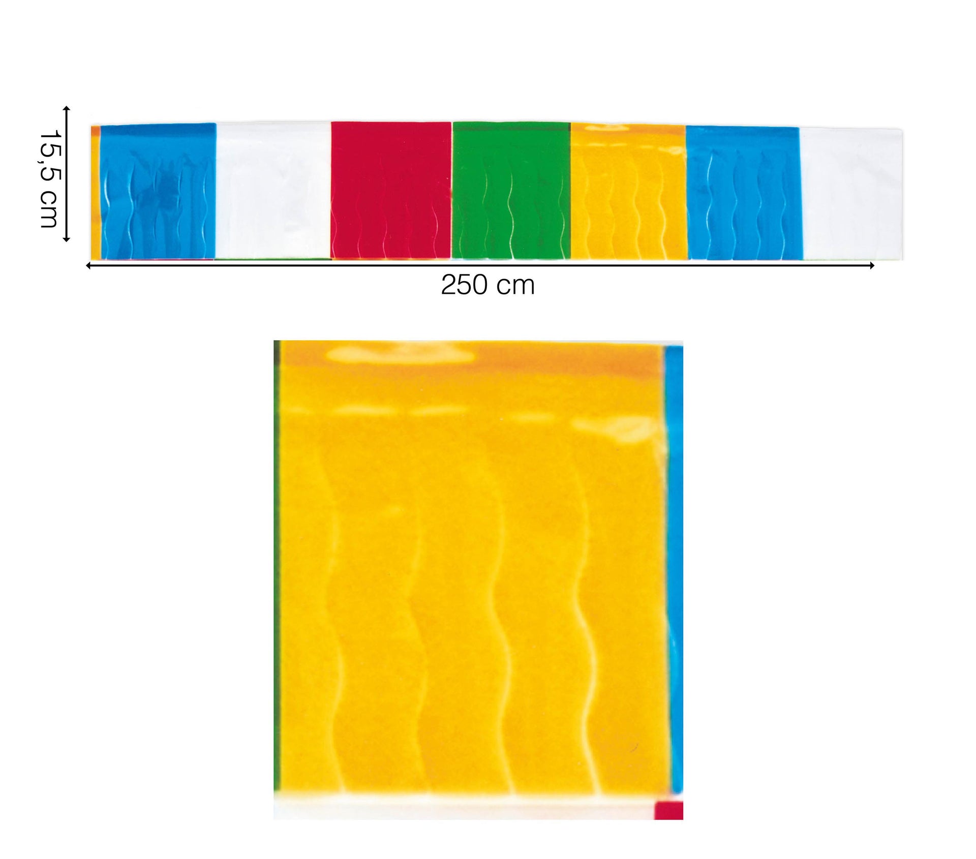 BAG: 25 M MULTICOLOUR PLASTIC TASSEL