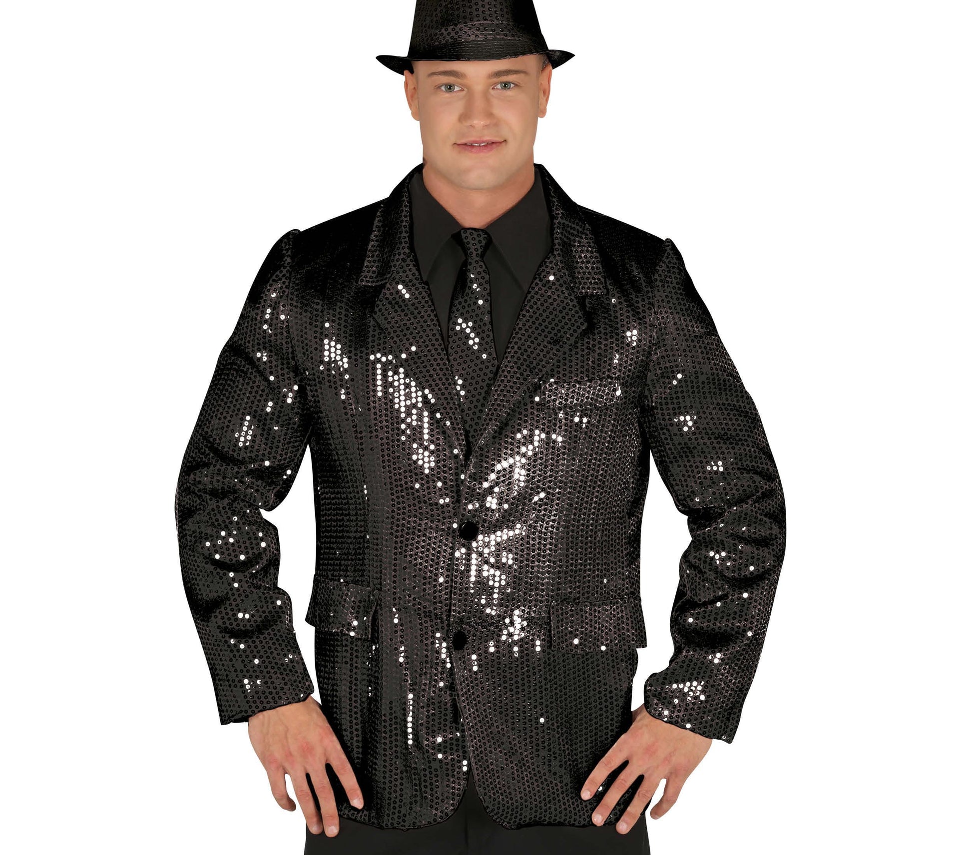 BLACK SEQUINS JACKET