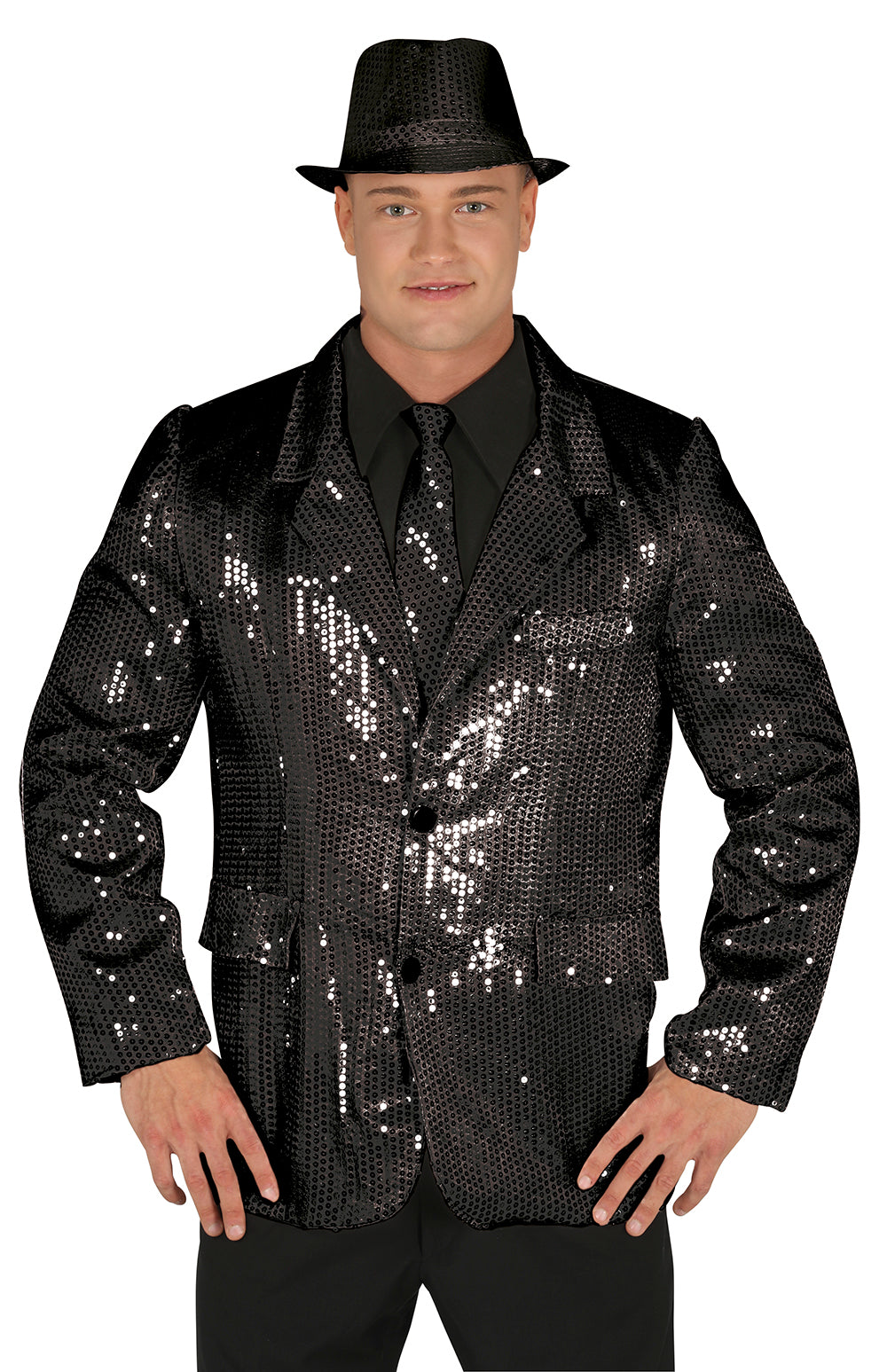 BLACK SEQUINS JACKET