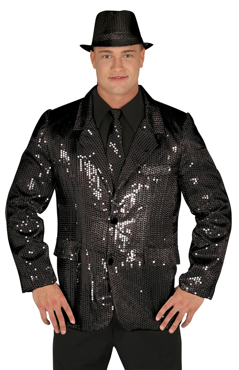 BLACK SEQUINS JACKET