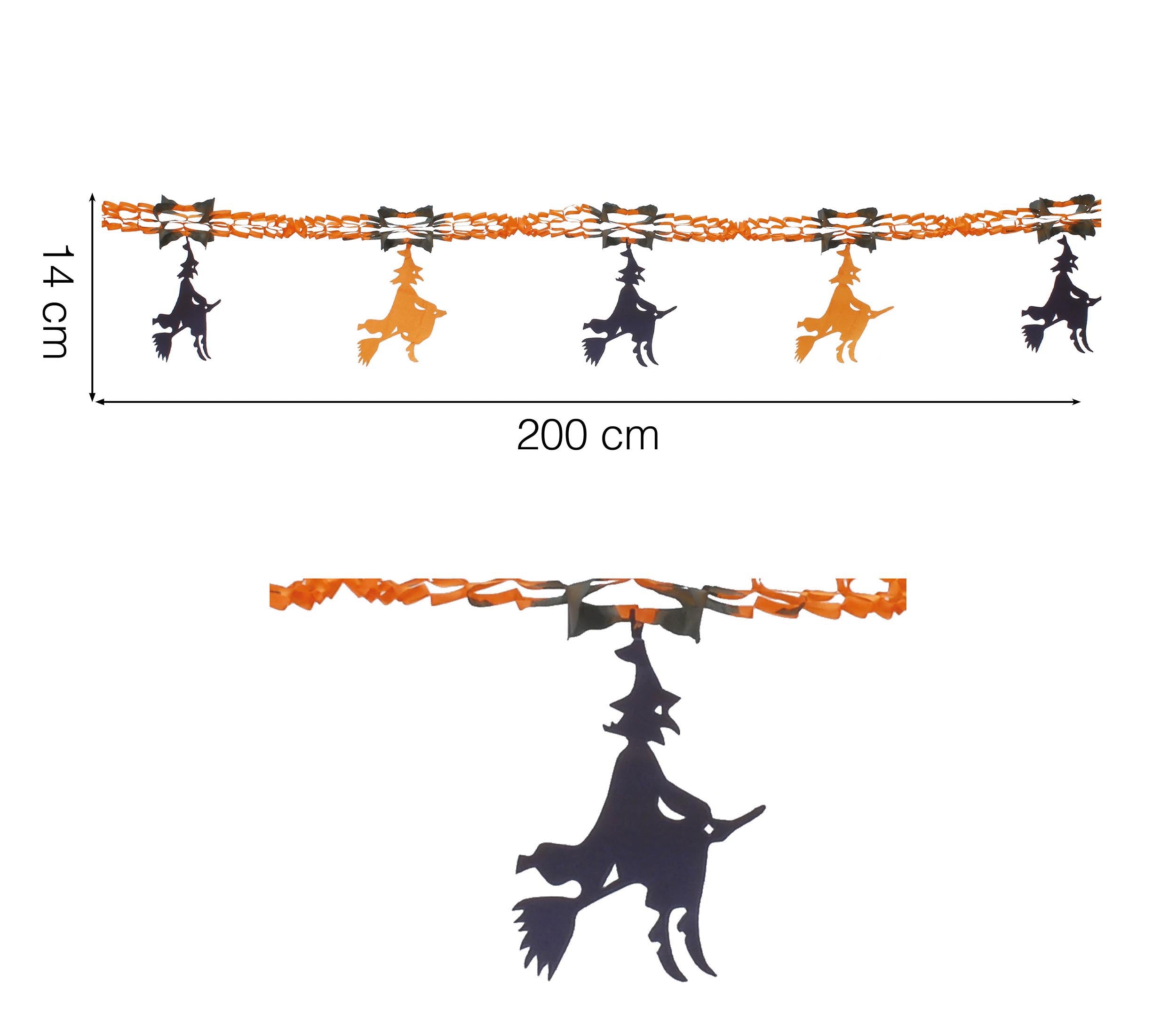 HALLOWEEN FANTASY GARLAND,     33X200 CM