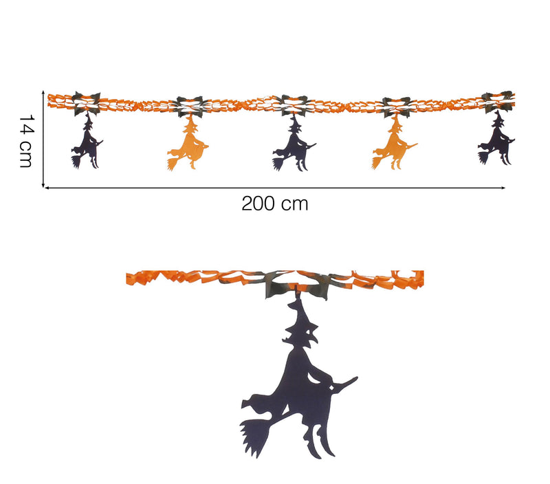 HALLOWEEN FANTASY GARLAND,     33X200 CM