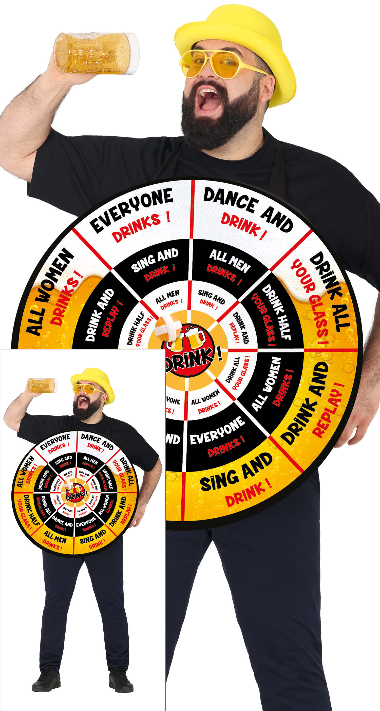 DRINK DART BOARD, ADULT, 52 - 54 (L)