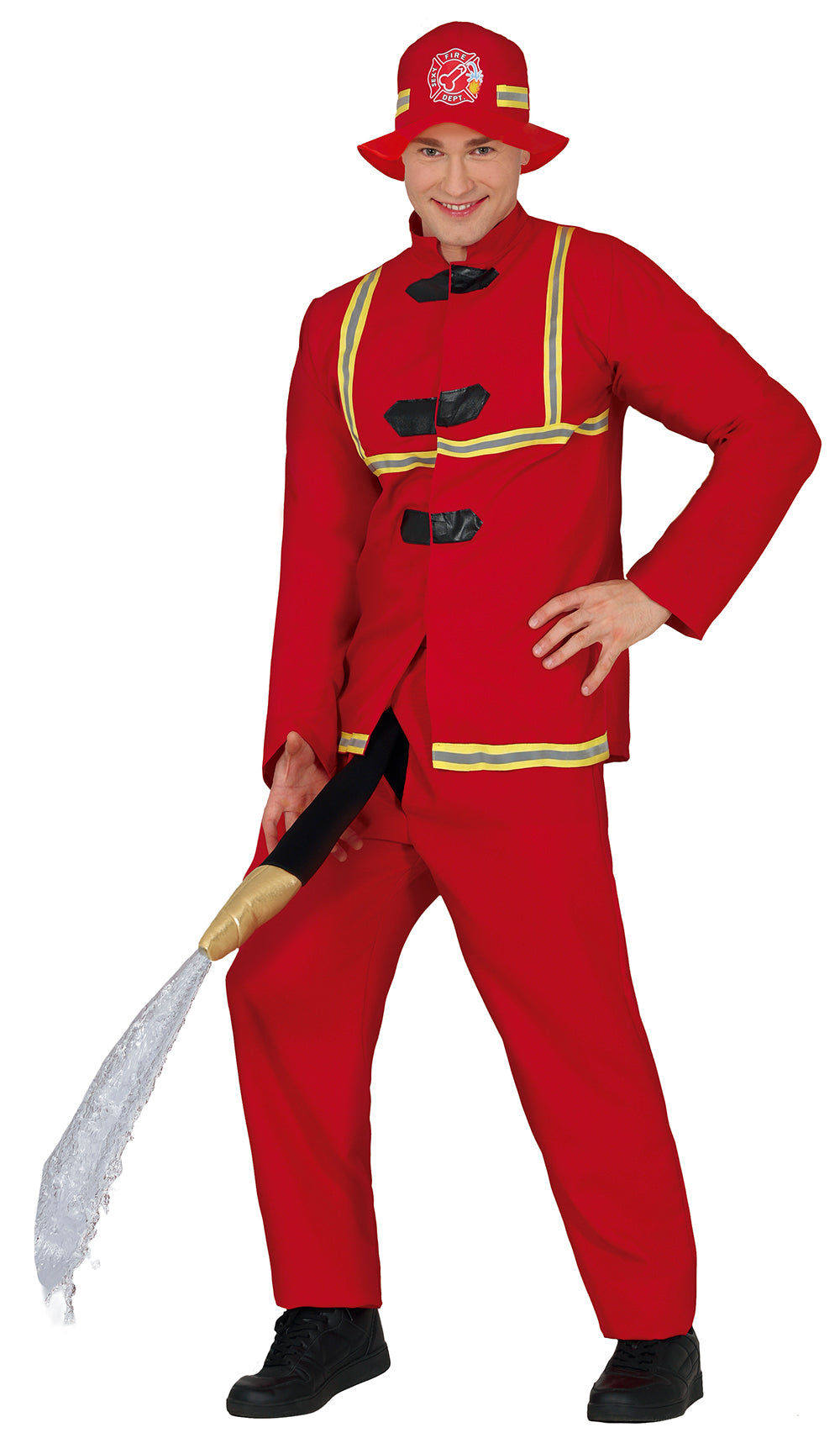 FIREFIGHTER WITH HOSE, ADULT