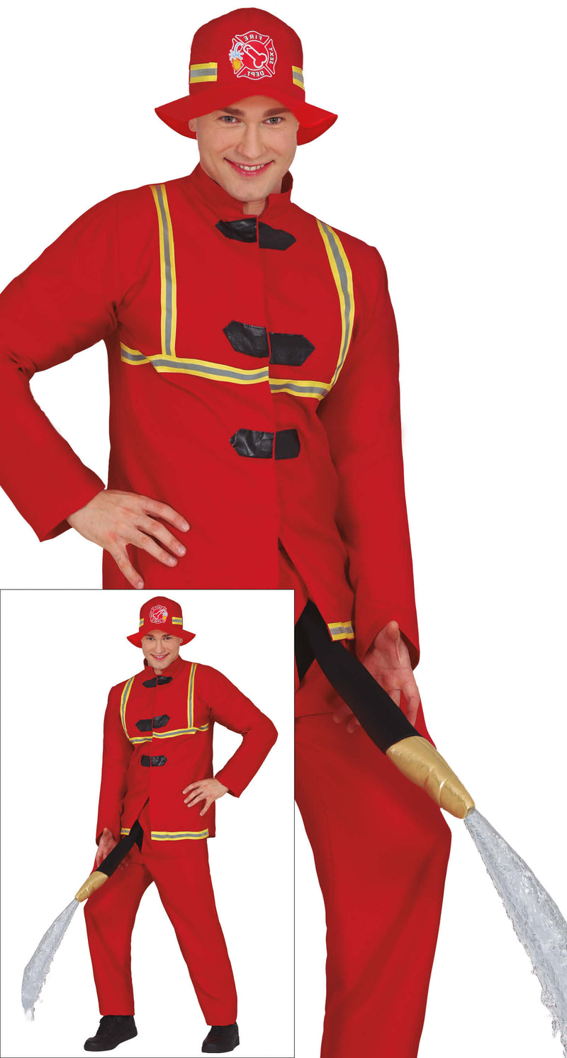 FIREFIGHTER WITH HOSE, ADULT