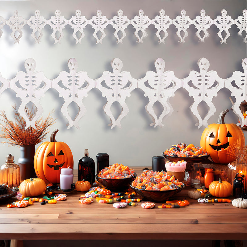 HALLOWEEN FANTASY SKELETON GARLAND, 25X300