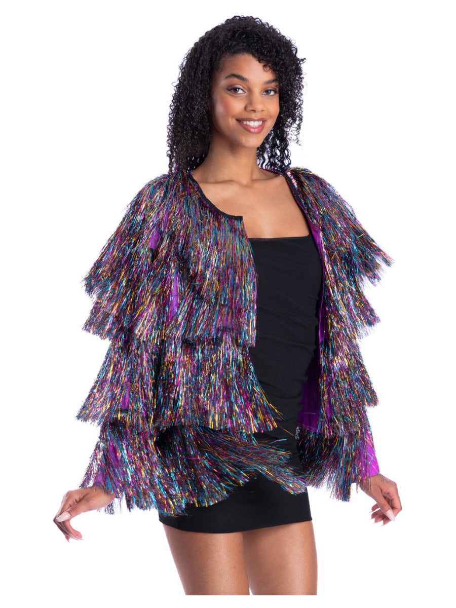 Fever Tinsel Festival Jacket, Rainbow Dreams  - 1