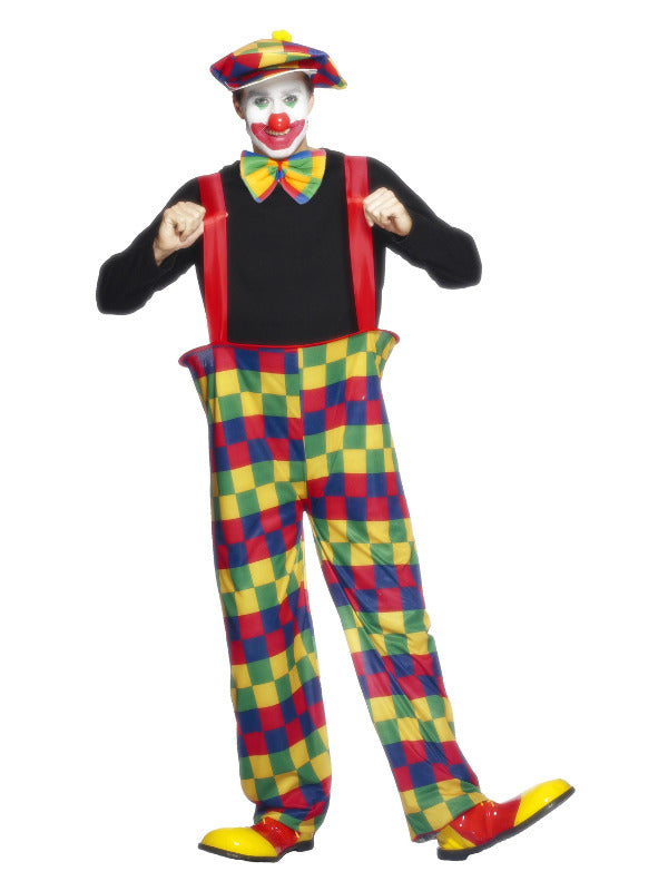 Hooped Clown Costume, Multi-Coloured - 2