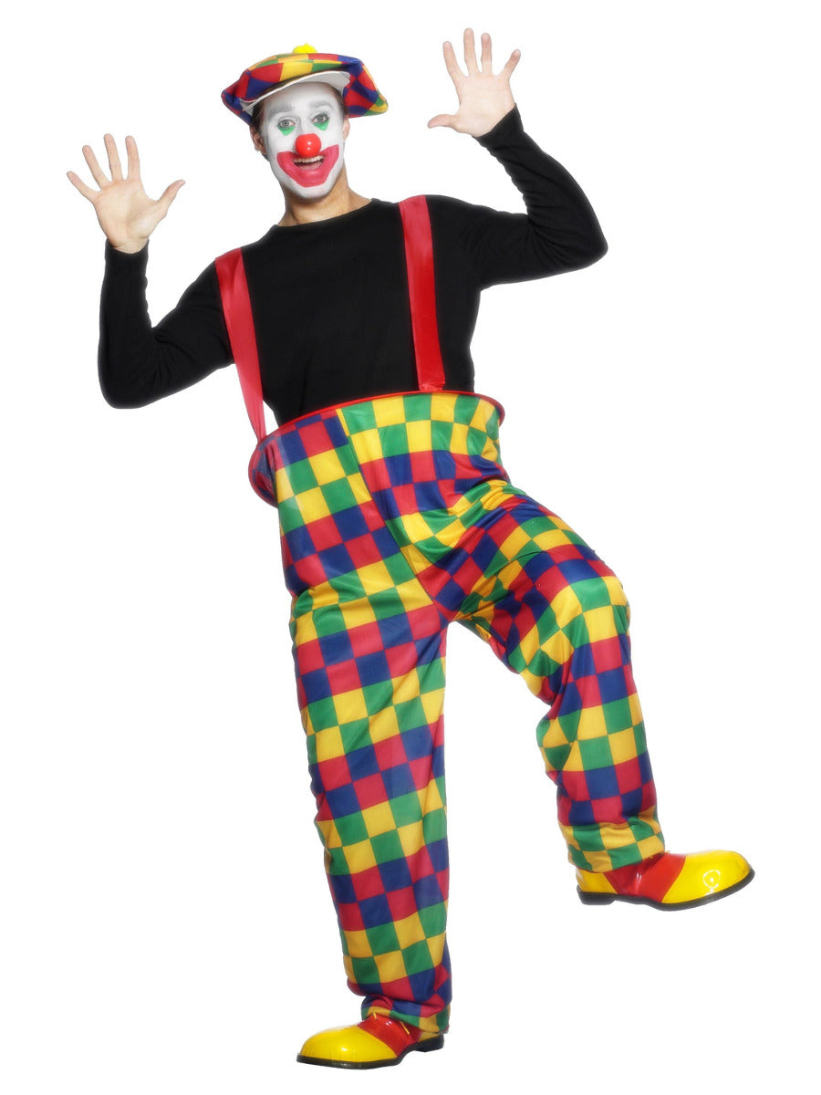 Hooped Clown Costume, Multi-Coloured - 3