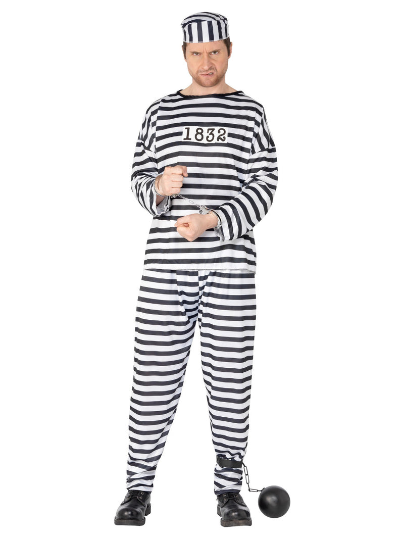 Convict Costume, Black & White - 3