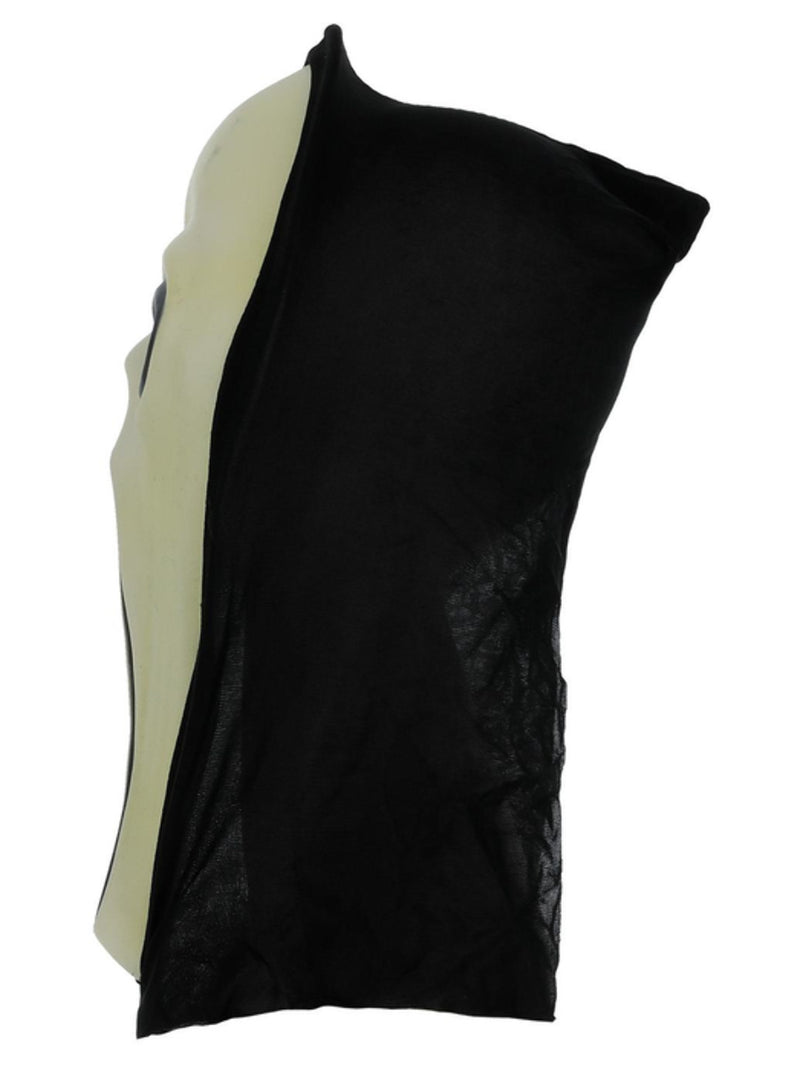 Glow in the Dark Screamer Mask, Black & White - 4