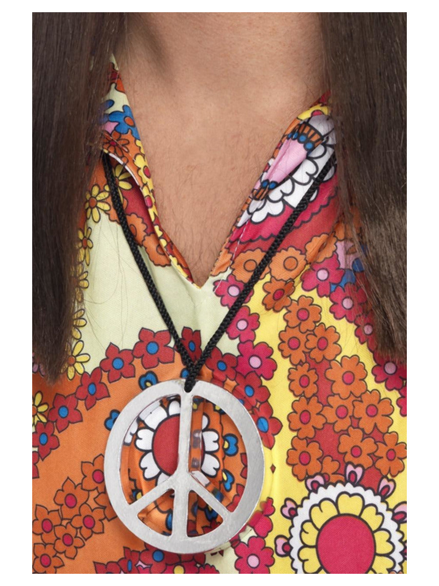Peace Sign Medallion, Silver - 1