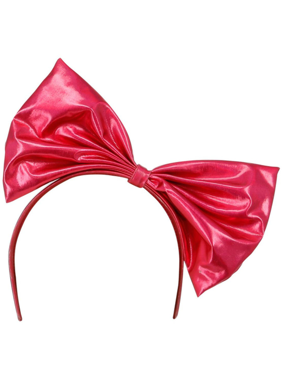 80s Metallic Pink Headband - 3