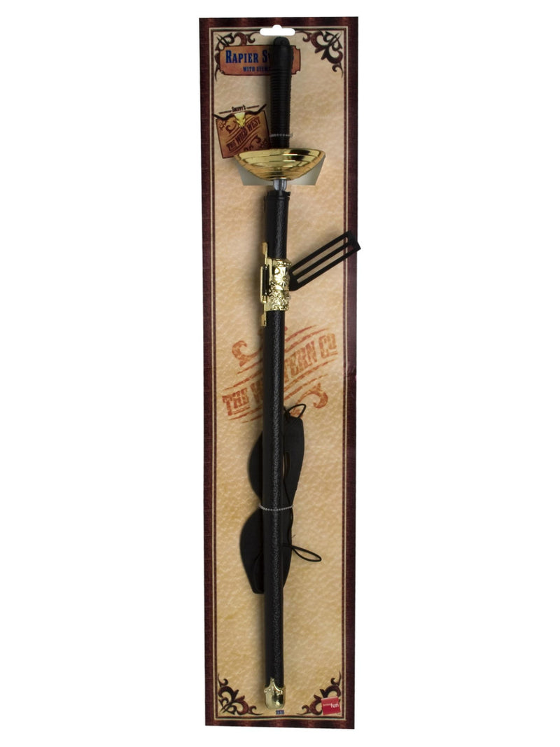 Rapier Sword and Eye Mask, Green & Black - 3